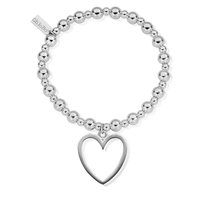Mini Small Ball Open Heart Bracelet