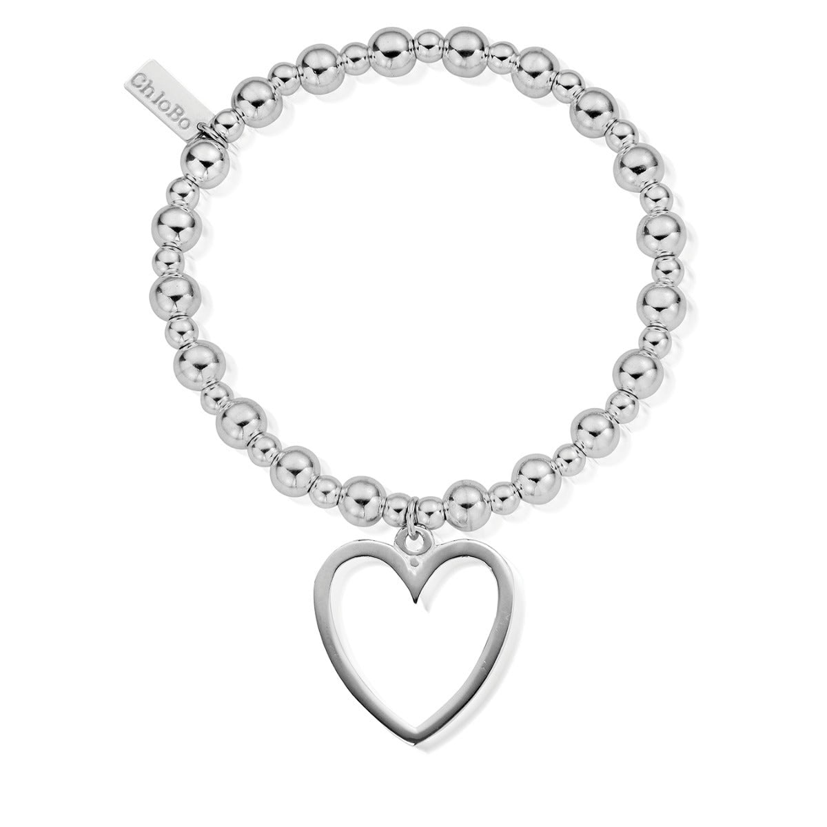 Mini Small Ball Open Heart Bracelet
