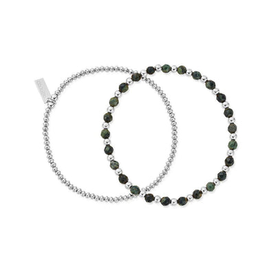 Men's Kambaba Jasper Bracelet Set | Gold & Silver Options