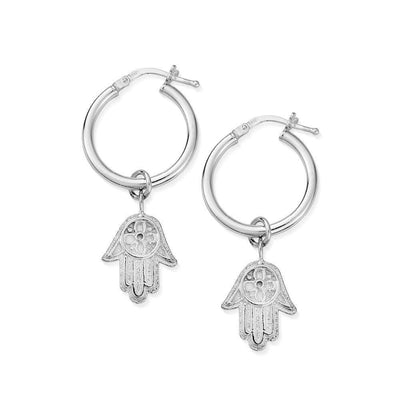 Hamsa Hand Hoop Earrings | ChloBo