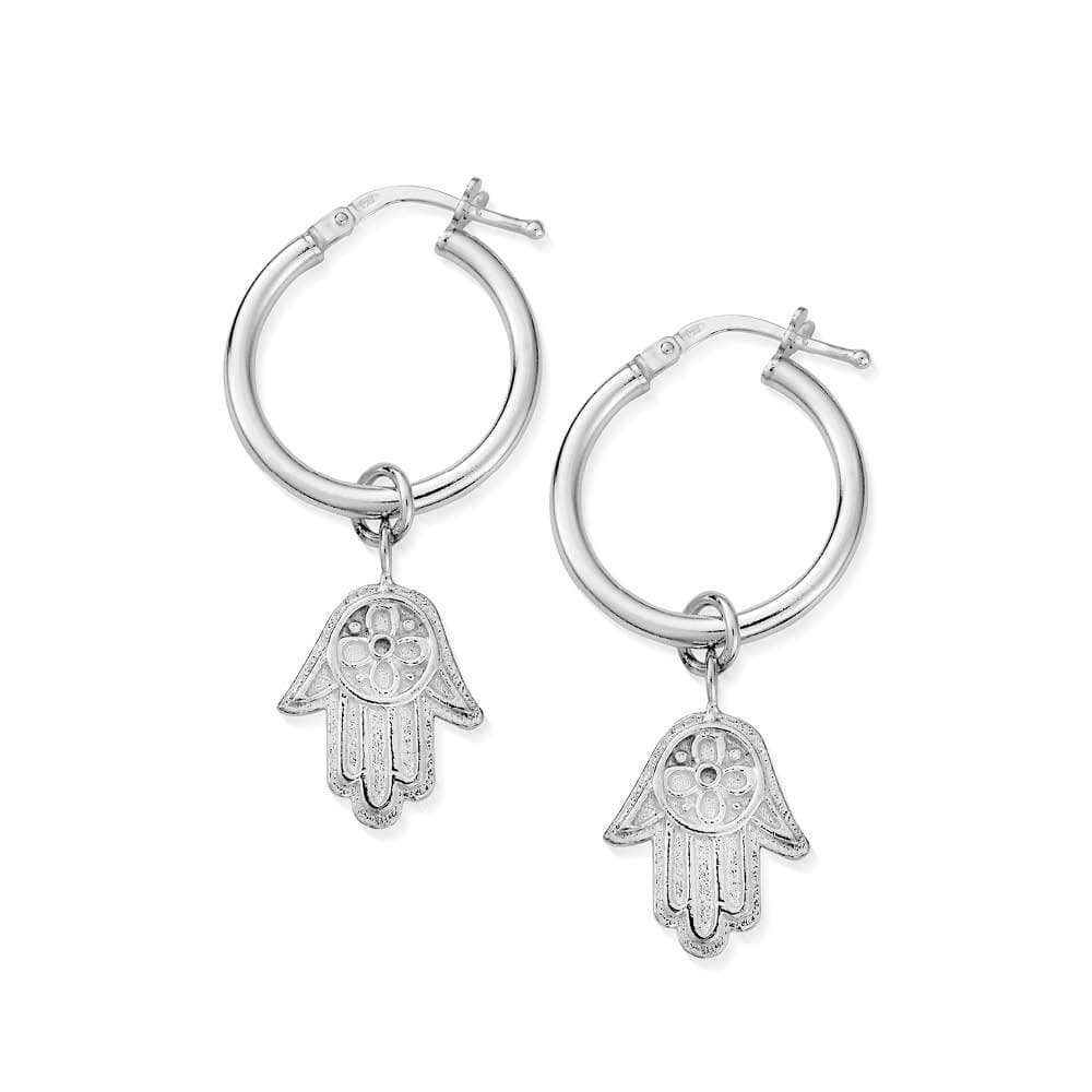 Hamsa Hand Hoop Earrings | ChloBo