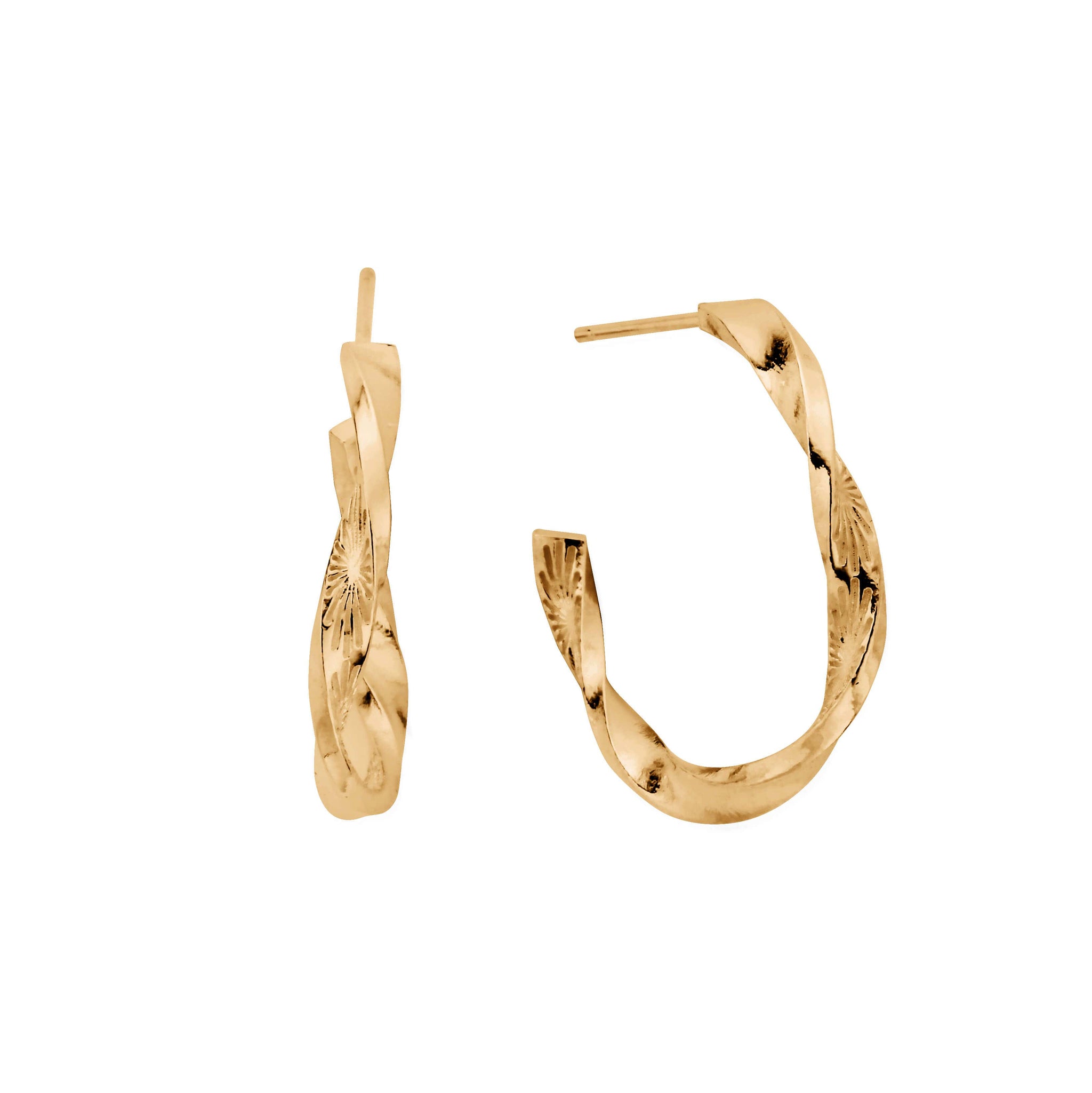 Sun Twisted Hoop Earrings | ChloBo