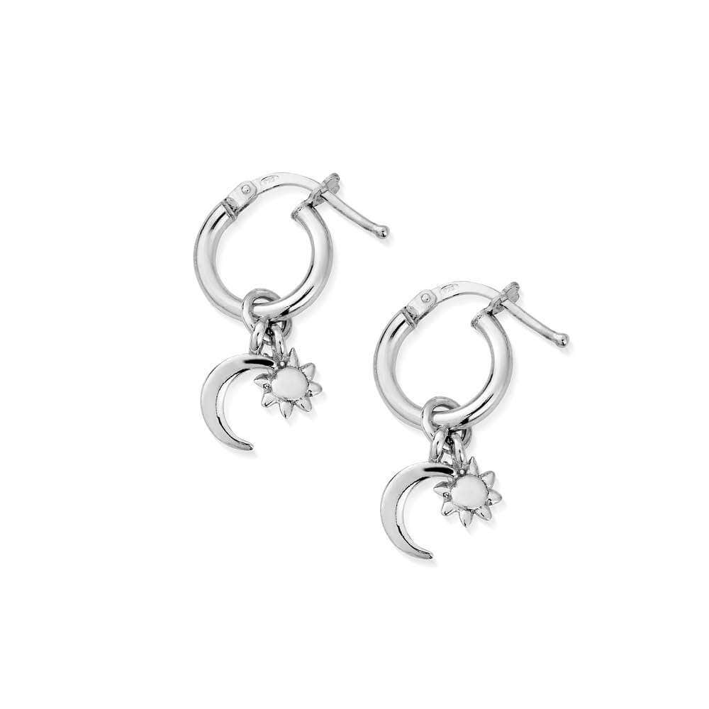 Dainty Moon & Sun Small Hoop Earrings | ChloBo