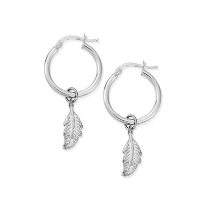 Didi Feather Hoop Earrings | ChloBo