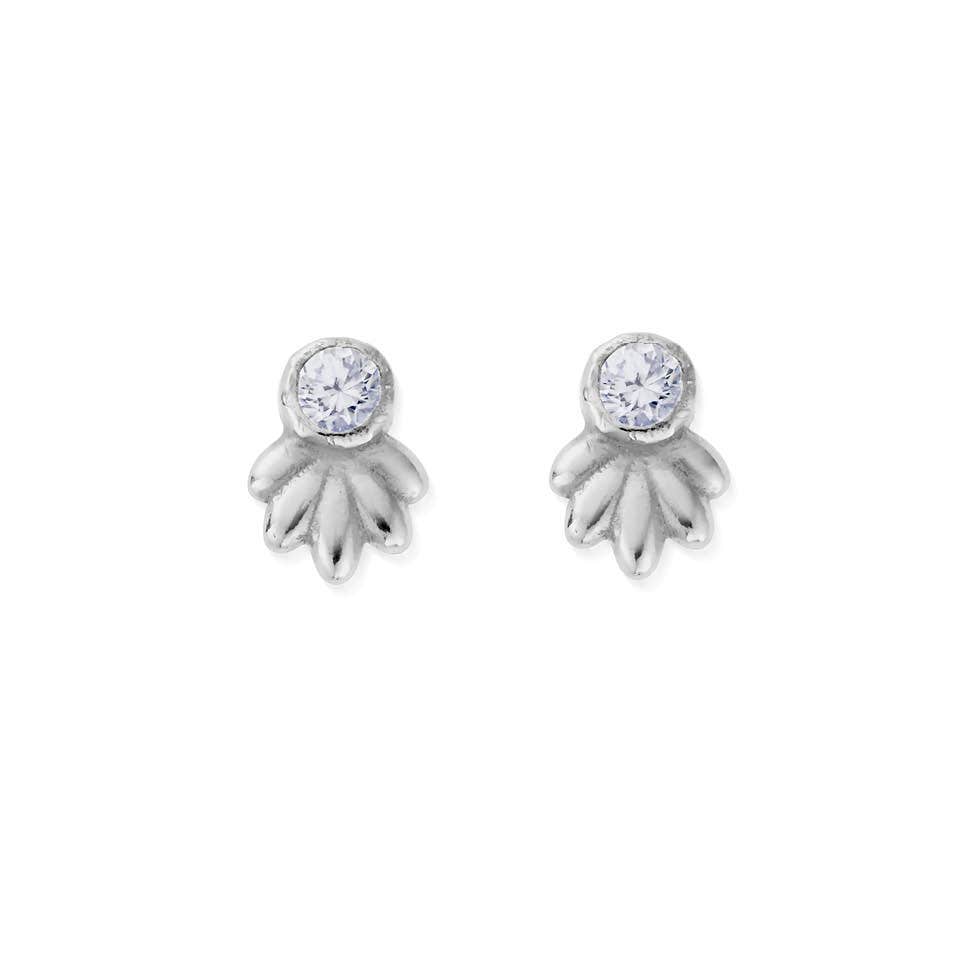 Glistening Flower Bud Stud Earrings | ChloBo