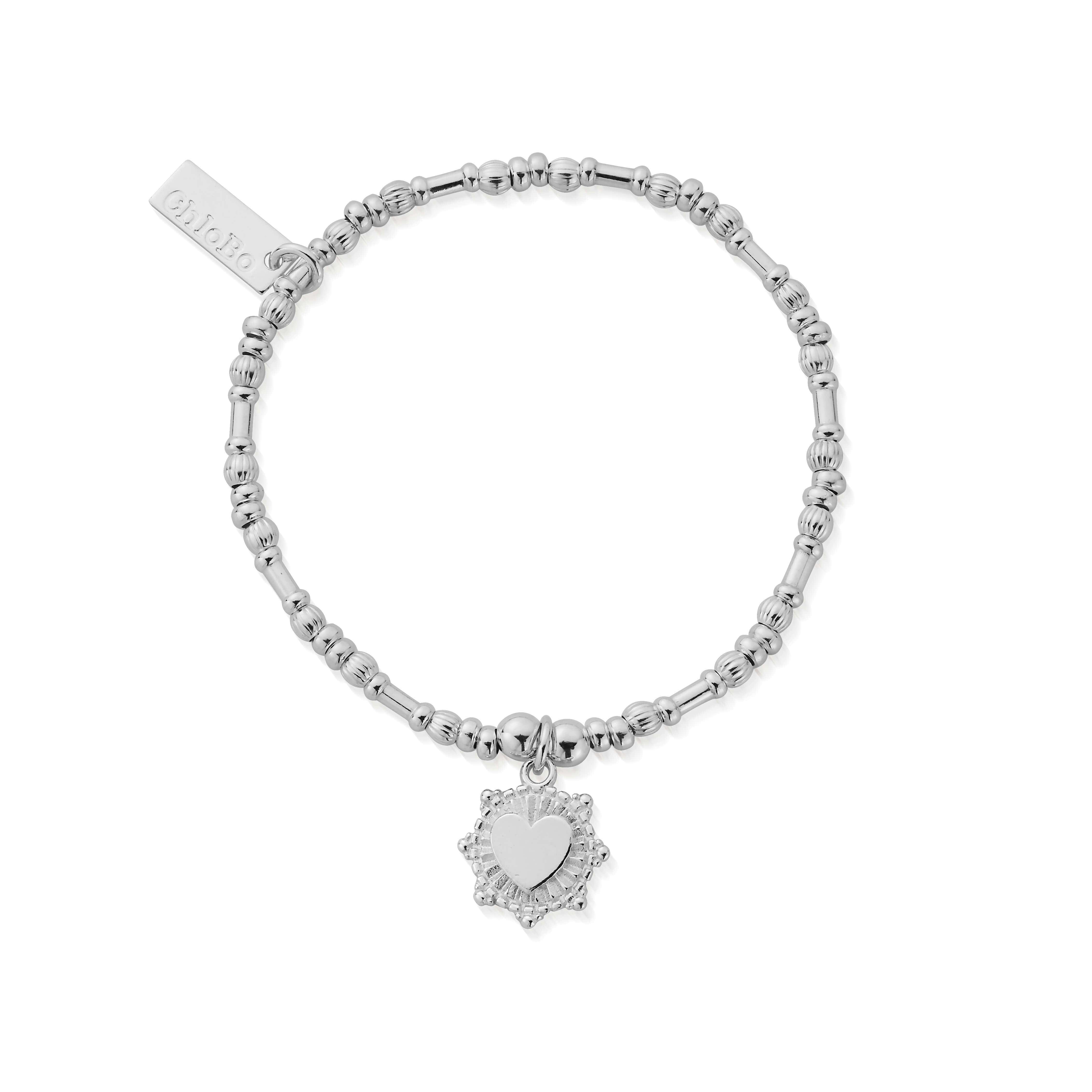 Children's Pumpkin Raised Heart Bracelet