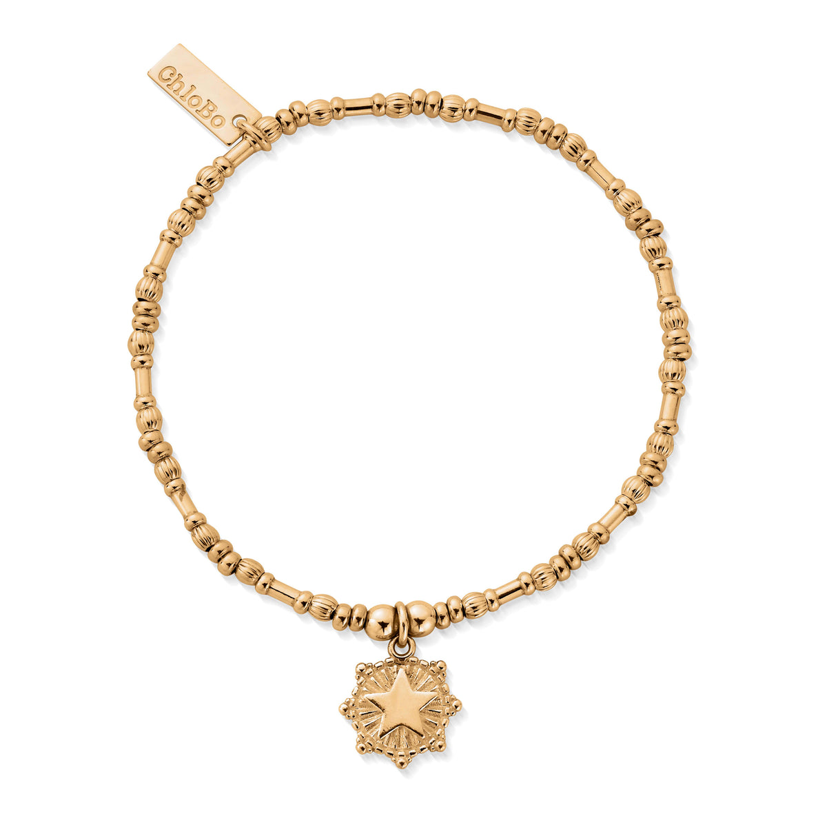 personalised pumpkin raised star bracelet | ChloBo