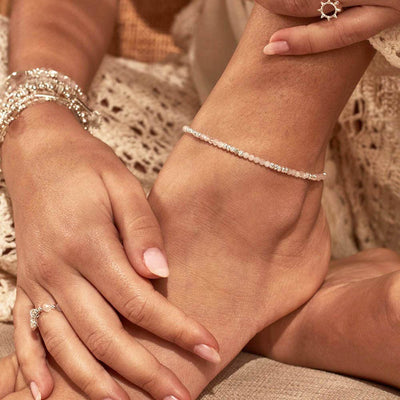 Passionate Sun Rose Quartz Anklet | ChloBo