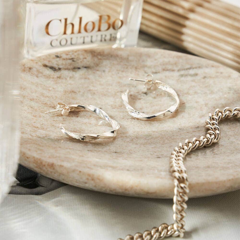 Sun Twisted Hoop Earrings | ChloBo