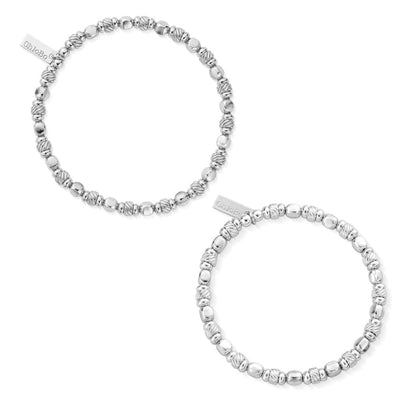 Twisted Cube Bracelet Gift Set - His & Hers Matching Set