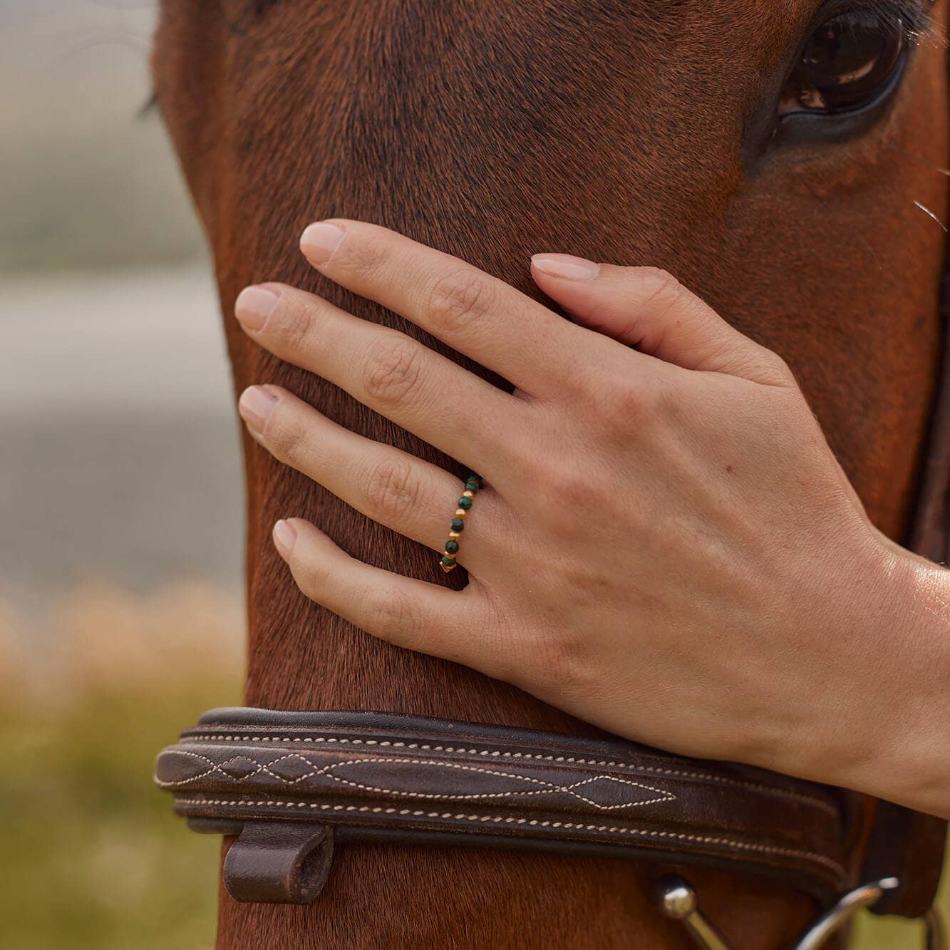 Malachite Ring of Protection | Beaded Ring | ChloBo